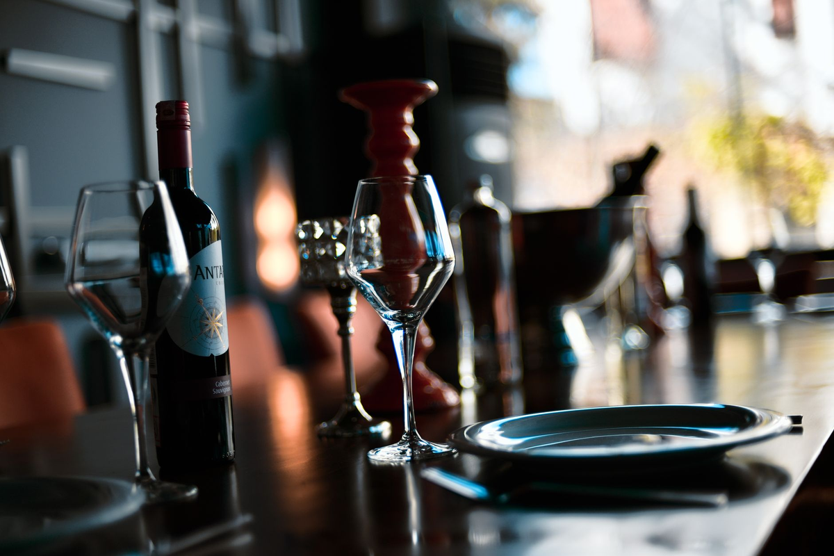 Fine dining restaurant interior